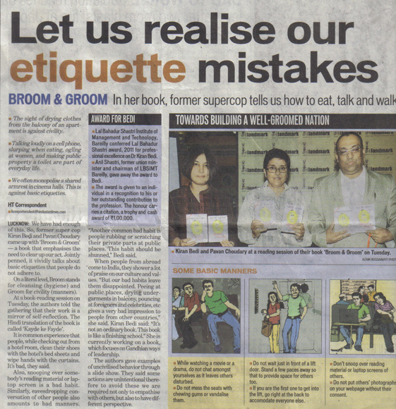 Let us realise our etiquette mistakes