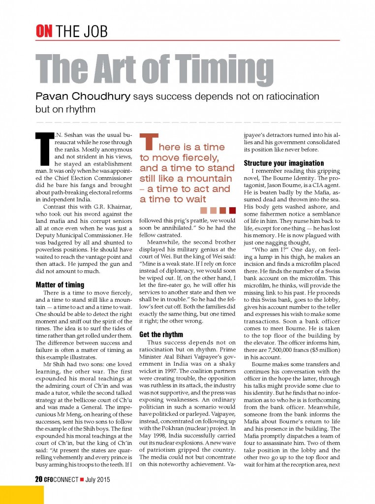 The Art of Timing by Pavan Choudary